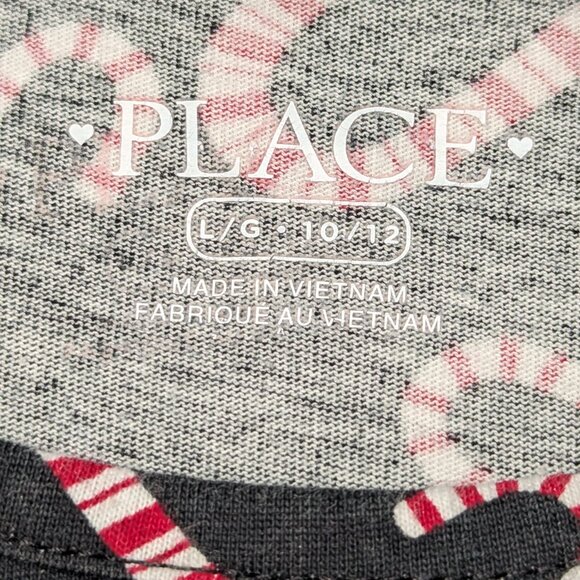 PLACE, Girl's dress, size Large, Candy canes - Picture 3 of 4